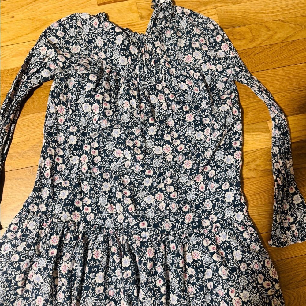 Mango Kids Floral Dress in Pink and White